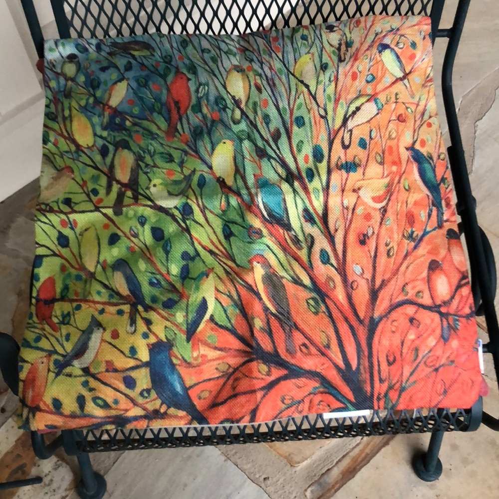 A collage of beautiful birds cushion cover.